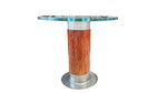 Dominique French Art Deco Rosewood Chrome and Glass Guéridon side coffee table circa 1930