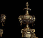 French bronze pair of rams head antique chenets - New York - French Antiques www.Decoparis.com