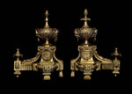 French bronze pair of rams head antique chenets - New York - French Antiques www.Decoparis.com