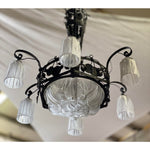1930s Muller Freres French Art Deco Chandelier Signed by Muller Frères Luneville - French Antiques www.Decoparis.com