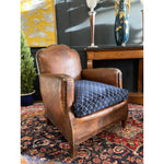 1930's Vintage Art Deco Leather Club Chairs - A Pair - French Antiques www.Decoparis.com