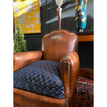 1930's Vintage Art Deco Leather Club Chairs - A Pair - French Antiques www.Decoparis.com