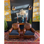1930's Vintage Art Deco Leather Club Chairs - A Pair - French Antiques www.Decoparis.com