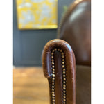 1940s Vintage Cathedrale Art Deco Leather Chairs- A Pair - French Antiques www.Decoparis.com