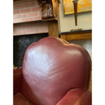1940s Vintage French Camelback Art Deco Leather Club Chairs- A Pair - French Antiques www.Decoparis.com