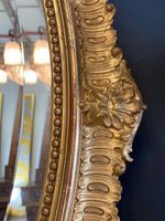 19th Century Napoleon III Gilded Oval Mirror