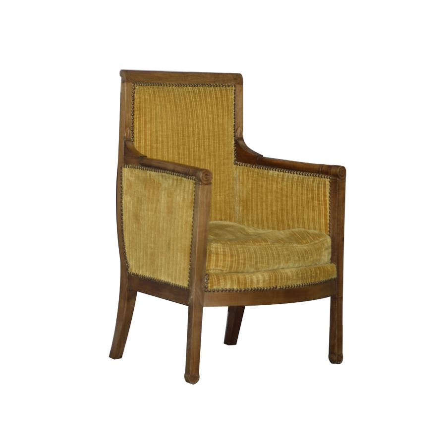 Pair of Empire Mahogany Armchairs in the Manner of Jacob Desmalter  - New York
