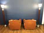 Pair of French Moustache Leather Club Chair Art Deco Circa 1930's - New York - French Antiques www.Decoparis.com
