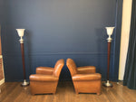 Leather 1930's Art Deco French Club Chairs - Made in France - French Antiques www.Decoparis.com