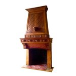 19th Century French Antique Walnut Trumeau Fireplace - circa 1880’s - New York