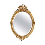 19th Century Napoleon III Gilded Oval Mirror