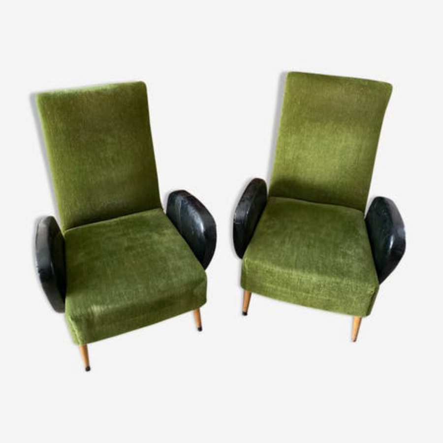 Paire de fauteuils années 60