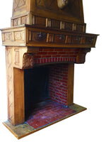 19th Century French Antique Walnut Trumeau Fireplace - circa 1880’s - New York - French Antiques www.Decoparis.com