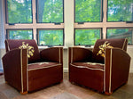 Pair of Art Deco Club Chairs France, circa 1930