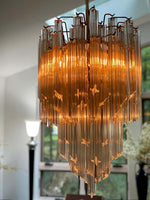 Six-Tier Murano Crystal Italian Chandelier, 120 Quadriedri Prism, circa 1960