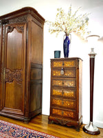 Napoleon III French Secretary Chest of Drawers Mahogany Rosewood Inlaid