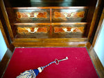 Napoleon III French Secretary Chest of Drawers Mahogany Rosewood Inlaid