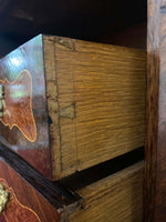Napoleon III French Secretary Chest of Drawers Mahogany Rosewood Inlaid
