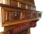 19th Century French Antique Walnut Trumeau Fireplace - circa 1880’s - New York - French Antiques www.Decoparis.com