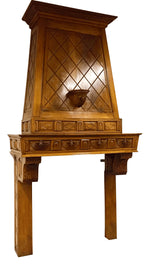 19th Century French Antique Walnut Trumeau Fireplace - circa 1880’s - New York - French Antiques www.Decoparis.com