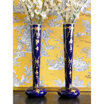 Antique Gustave Asch Cobalt Blue and Gold Porcelain Vases - a Pair - French Antiques www.Decoparis.com