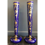 Antique Gustave Asch Cobalt Blue and Gold Porcelain Vases - a Pair - French Antiques www.Decoparis.com