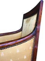 Pair of French 1850s Empire Style Walnut Bergères - New York - French Antiques www.Decoparis.com