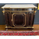 French Napoleon III Credenza Gilt Bronze Mounted Ebonized Wood Cabinet - French Antiques www.Decoparis.com