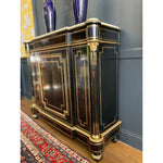 French Napoleon III Credenza Gilt Bronze Mounted Ebonized Wood Cabinet - French Antiques www.Decoparis.com