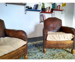 Pair of club armchairs