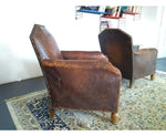 Pair of club armchairs