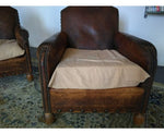 Pair of club armchairs