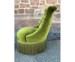 Paire de fauteuils crapaud en tissu mid-century 1930