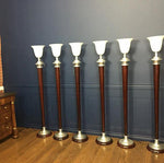 1930's pair of signed Art Deco Mazda floor lamps (Torchiere) - New York