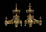 French bronze pair of rams head antique chenets - New York - French Antiques www.Decoparis.com