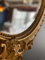 19th Century Napoleon III Gilded Oval Mirror