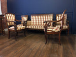 Authentic 19th Century France Empire five Pieces Mahogany Salon - Perfectly Restored - French Antiques www.Decoparis.com