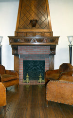 19th Century French Antique Walnut Trumeau Fireplace - circa 1880’s - New York - French Antiques www.Decoparis.com