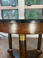 19th Century French Empire Gueridon Black Marble top and Bronze Dore Mounts